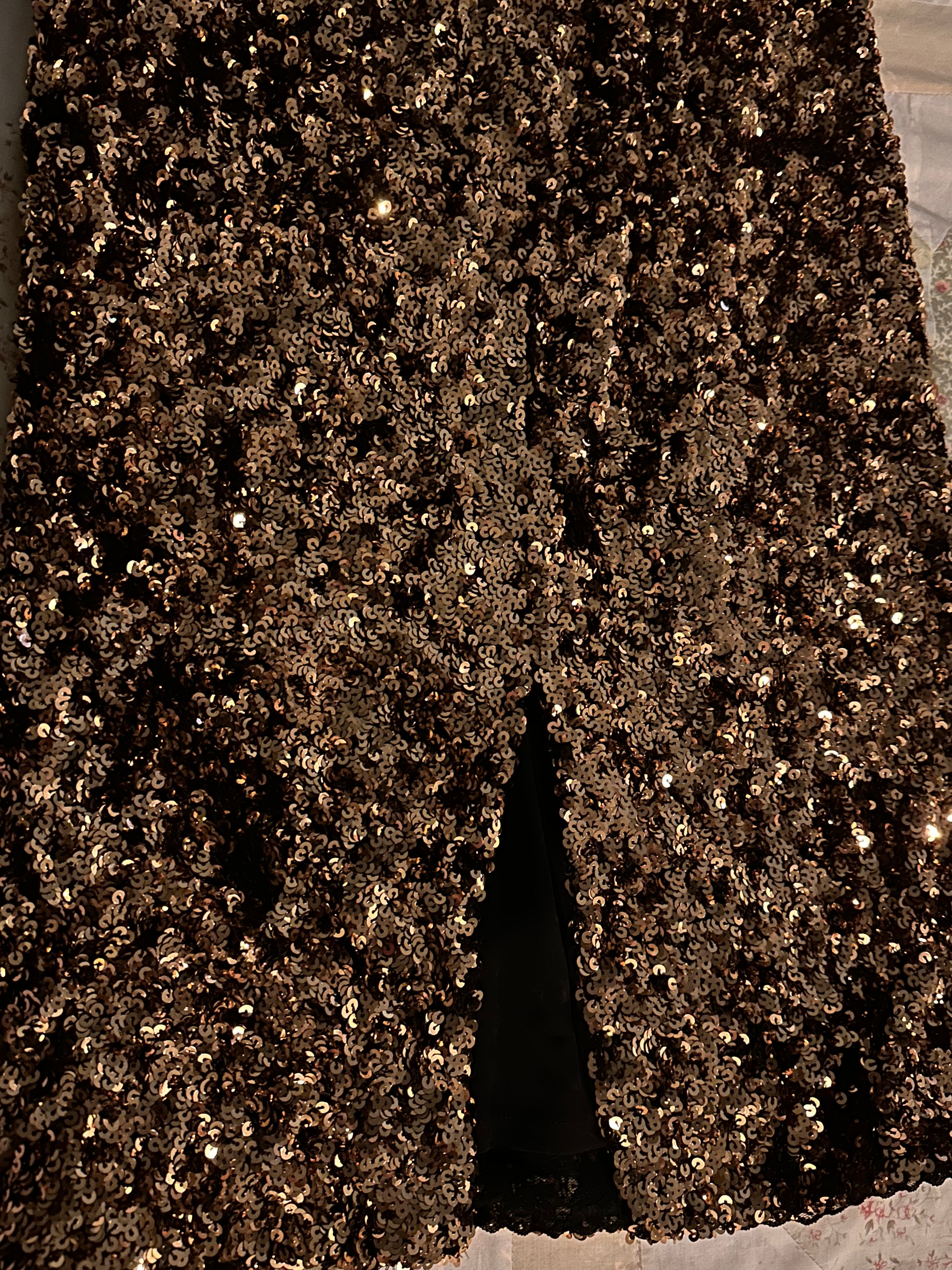 DRESS THE POPULATION Women's Bailey Sequined-Skirt Dress