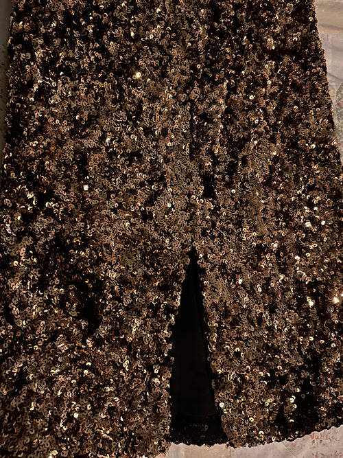 DRESS THE POPULATION Women's Bailey Sequined-Skirt Dress